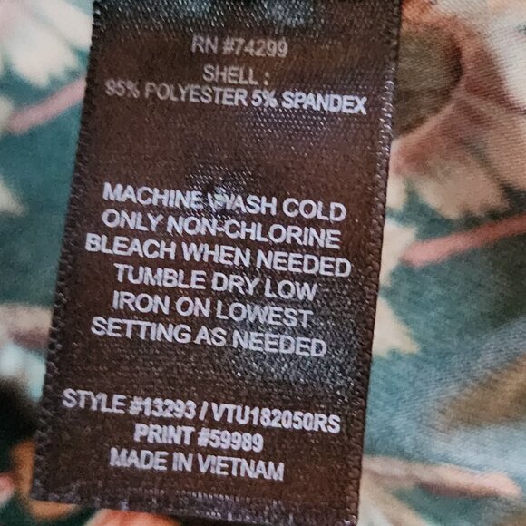 EnFocus Studio Dress Womens Size 4 Green Floral Collared 3/4 Sleeve Forest Fairy - Picture 6 of 6